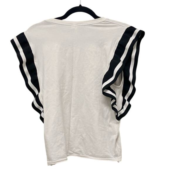 Free People We The Free ruffle sleeve tee in White - Picture 2 of 2